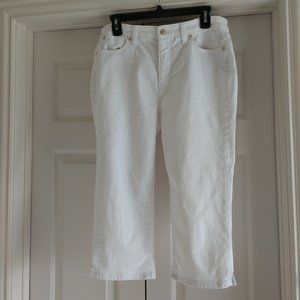 White Talbots Pedal Pusher jeans